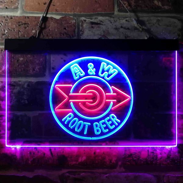 A & W Root Beer Dual LED Neon Light Sign